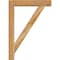 Ekena Millwork Traditional Block Rough Sawn Bracket w/ Offset Brace, Western Red Cedar, 6"W x 30"D x 42"H BKT0604X30X42TRA05RWR - alternate 2